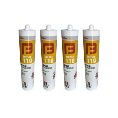Suhu Tinggi Merah Warna Api Rated Silicone Sealant Ozon Resistant 590ml