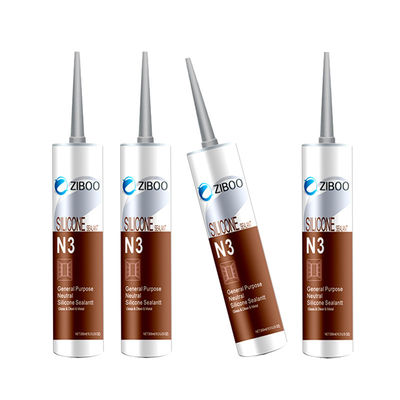 300ml Black Paste Waterproof Neutral Silicone Adhesive untuk Kaca Struktural Kaca Depan