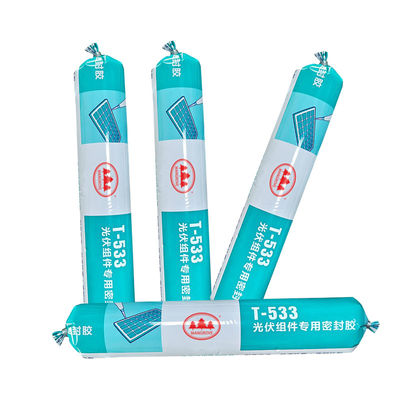 OEM tabir surya panel silikon Sealant Hitam 600ml Untuk modul PV