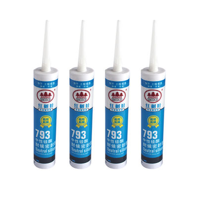 OEM Putih Hitam Abu-abu Warna Lem Neutral Silicone Sealant Untuk Konstruksi