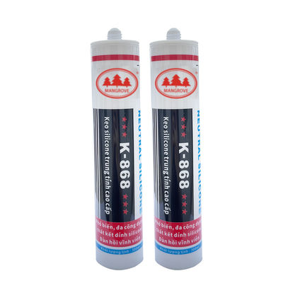 Mudah Pengeringan Adhesif Kuat Asam Silicone Sealant Konstruksi tahan cuaca