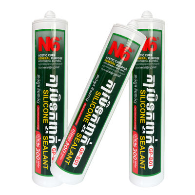 Harga yang bagus Putih bening tahan air asam acetoxy silikon sealant kamar mandi instalasi kaca on line