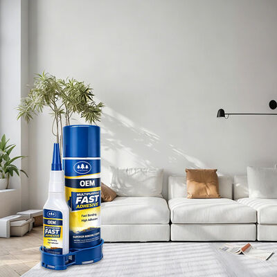 Harga yang bagus Oem Factory Super Glue Cyanoacrylate Adhesive 400ml dan 100g Spray Activator Dua komponen Instant Glue on line